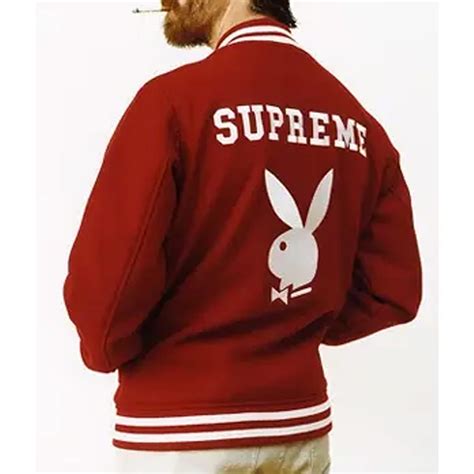 supreme playboy jacket replica|supreme wool varsity jacket.